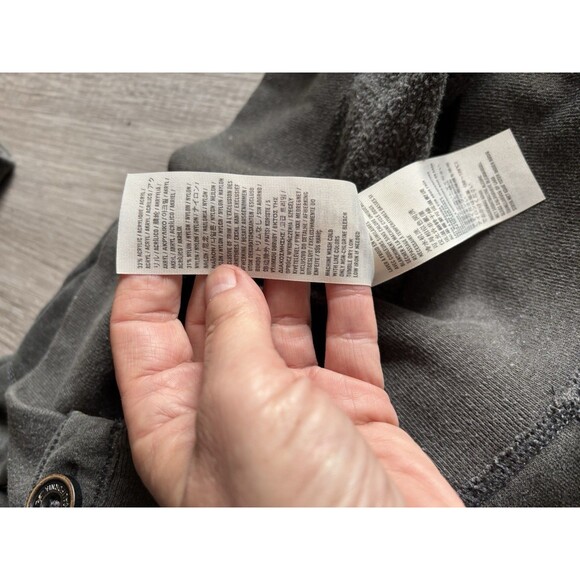 Hollister Gray Button Up Jacket Cardigan Sweater Rib Collar French Terry Fleece - Picture 8 of 10